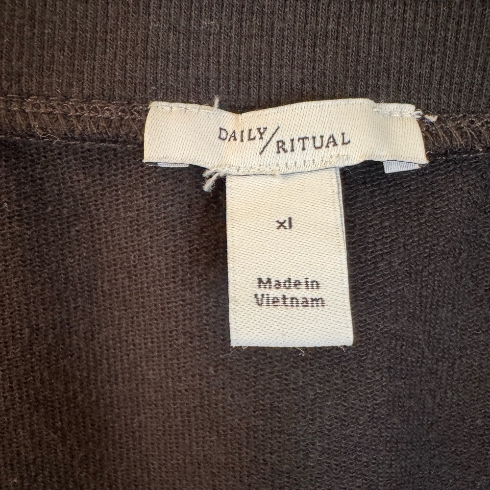 Daily Ritual Black Terry Cloth Skirt XL - Picture 5 of 6